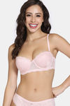 Zivame Forever Yours Padded High Wired 3/4th Coverage Strapless Bra - Rose Quartz — thumbnail 4